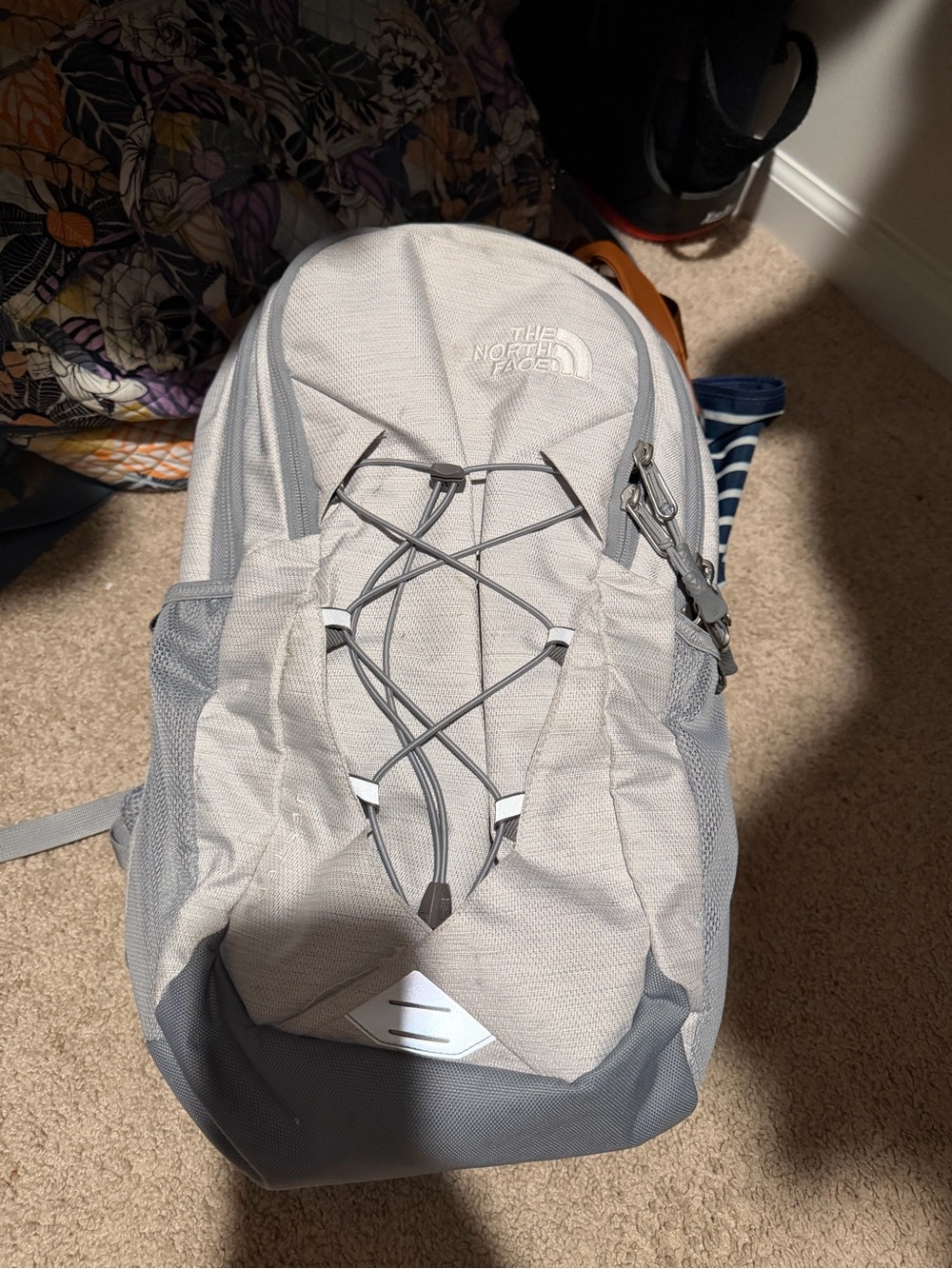 The North Face Light Gray Daypack Backpack